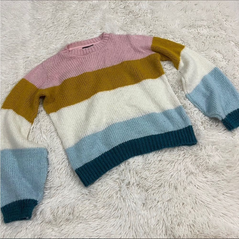 Topshop colorblock balloon sleeve‎ sweater 2